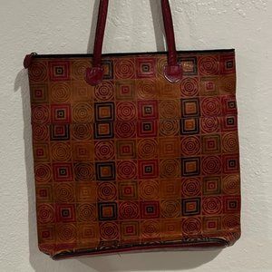 Vintage leather tote bag, shoulder bag